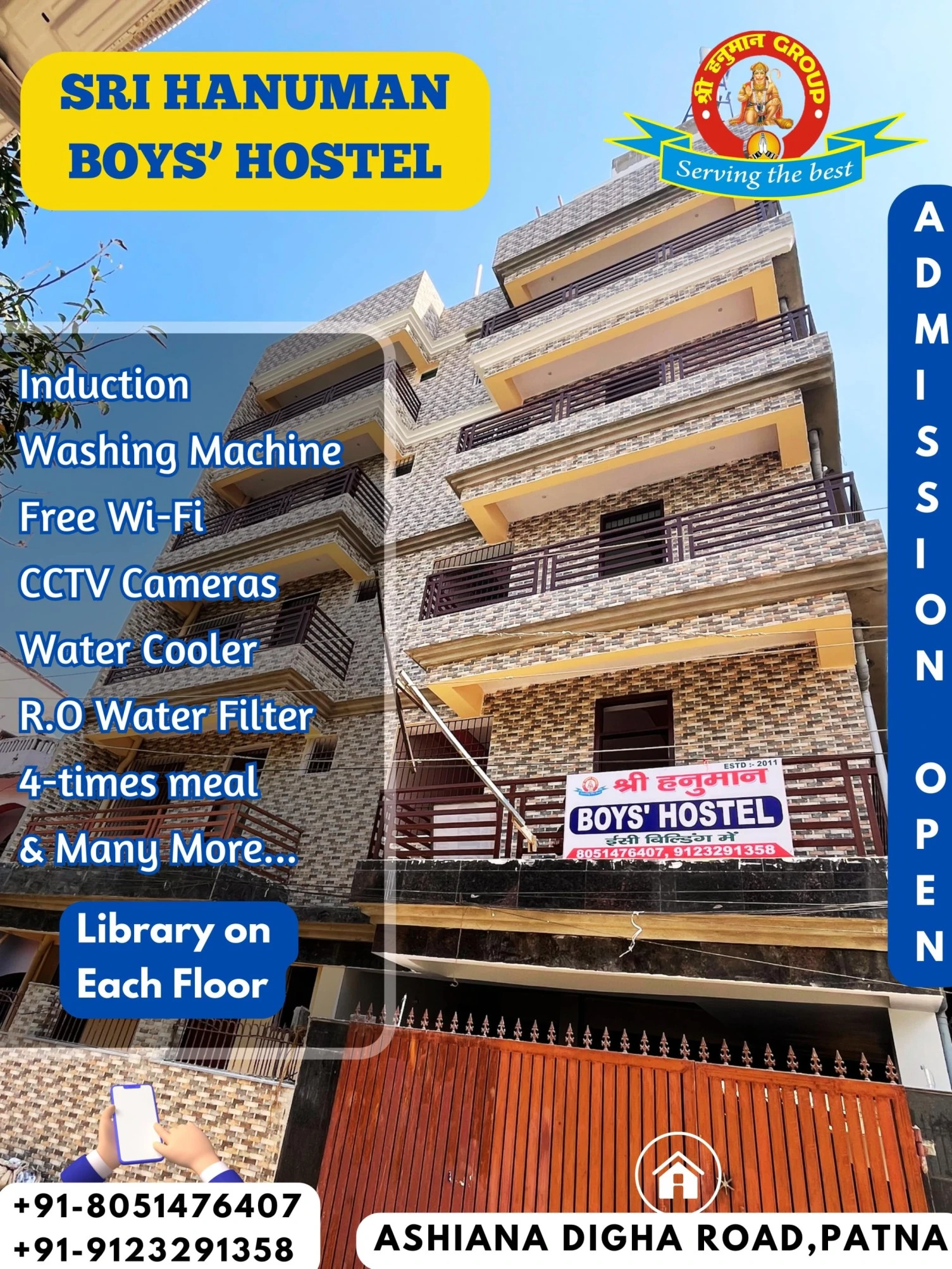 Sri Hanuman Boys Hostel | Best Hostel in Boring Road, Patna, Bihar, India